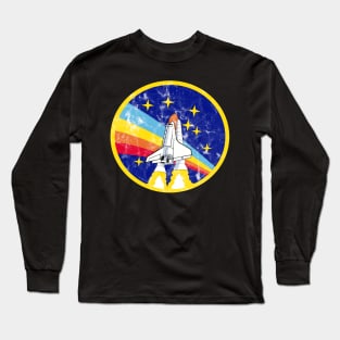 Space Shuttle Rainbow Long Sleeve T-Shirt